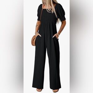 Adorable Black Wide-Leg Jumpsuit